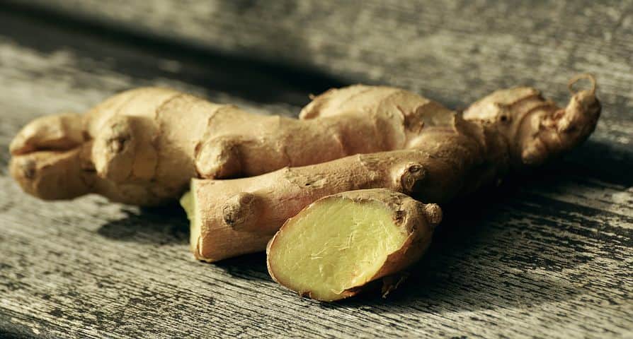 Ginger on a table