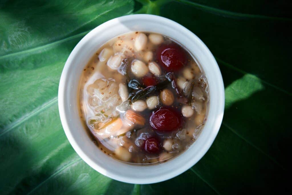 Close-Up Photo of a Bowl of Soup with Beans