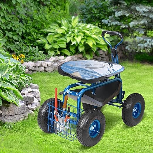 garden cart rolling workseat