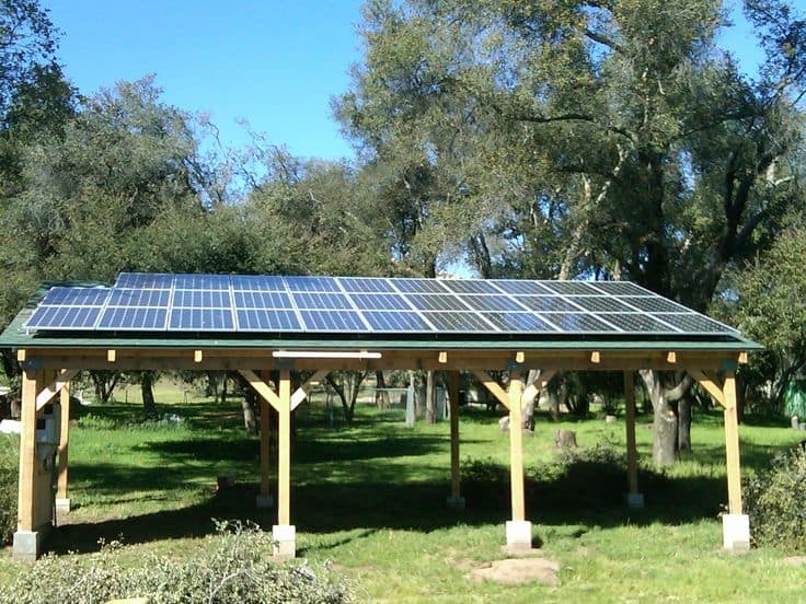 solar shed ground mount
