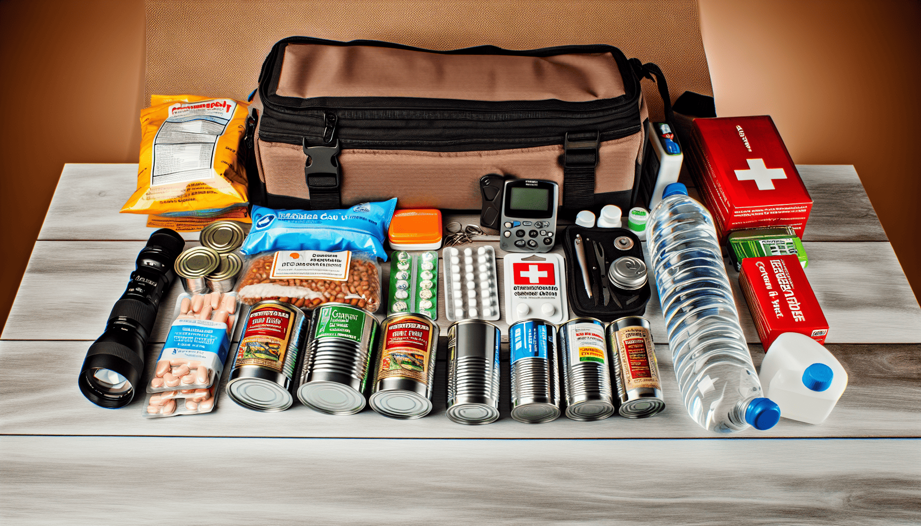 Emergency preparedness kit with essential supplies
