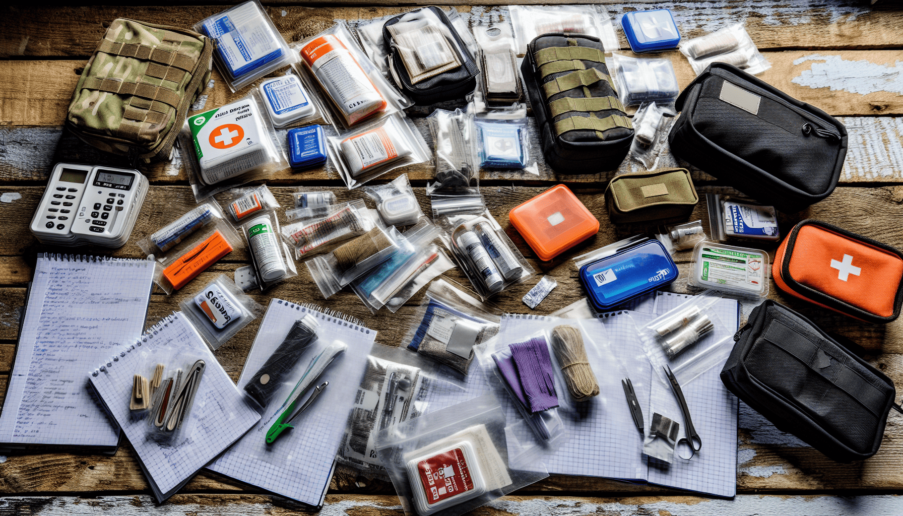 Variety of survival kits