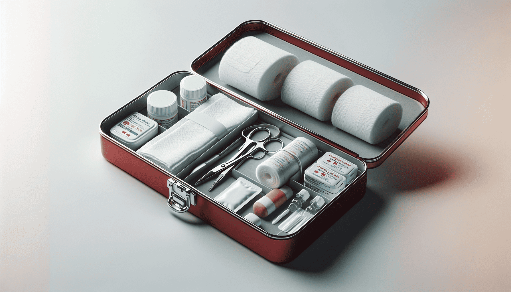 Essential items for a first aid kit