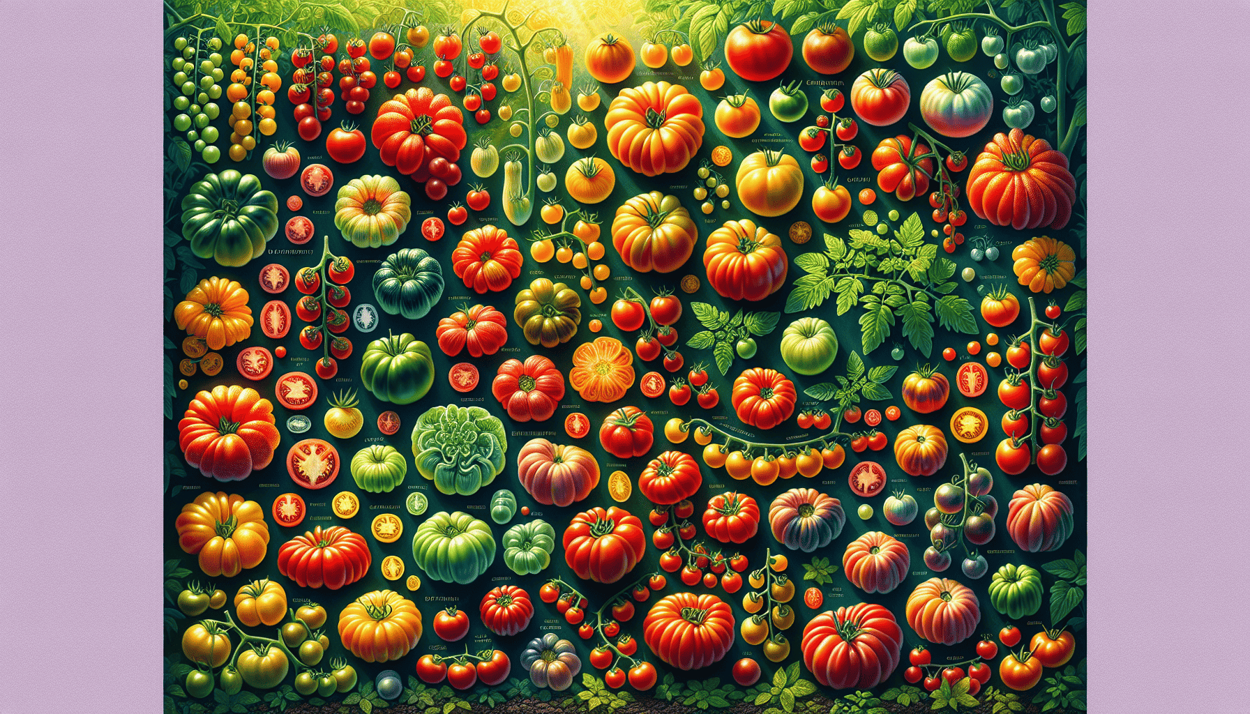 Different varieties of tomatoes