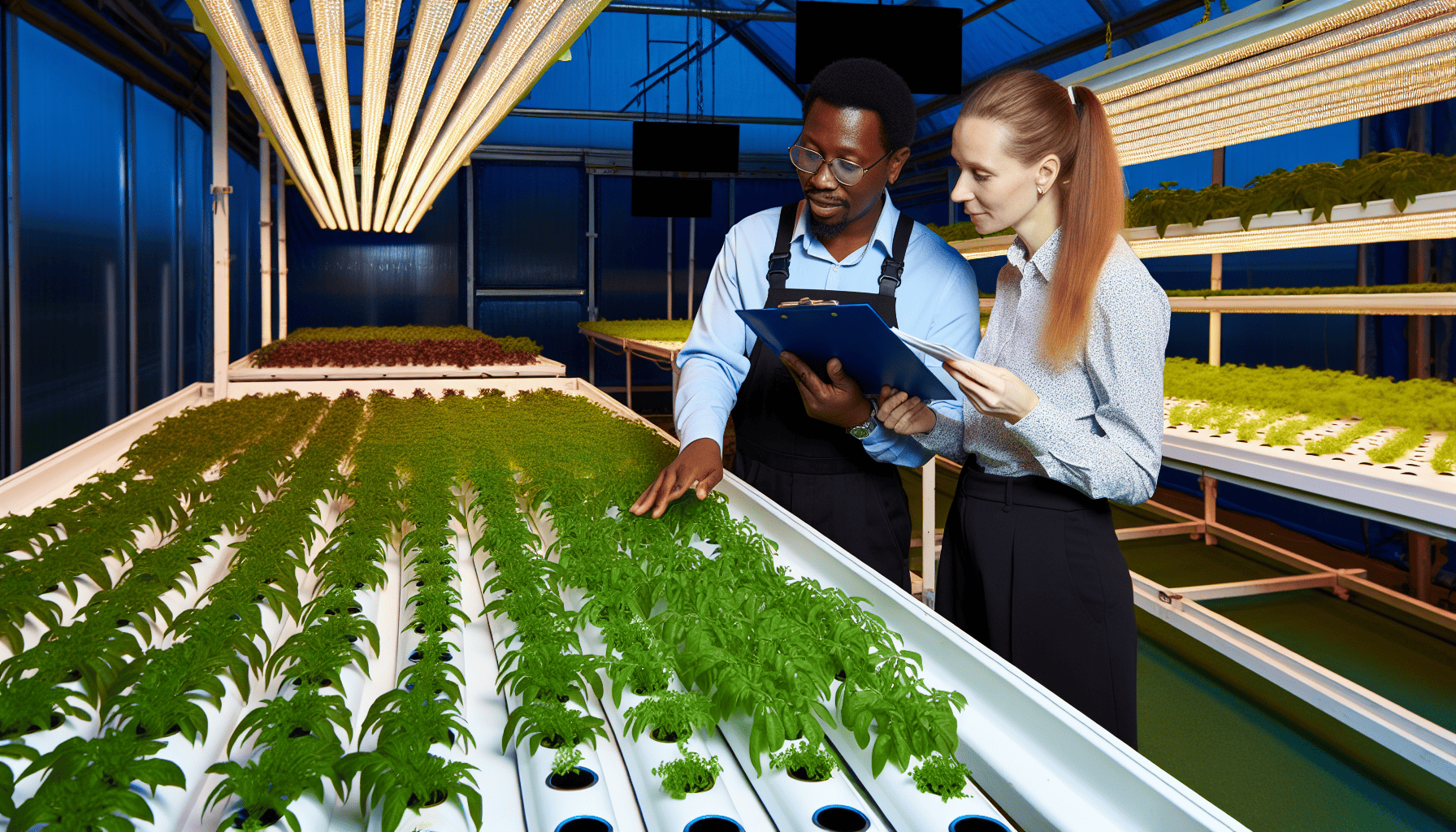 Person selecting a hydroponic system